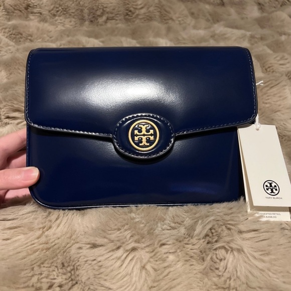 NWT Tory Burch Robinson Spazzolato Convertible Shoulder Bag - Picture 2 of 9